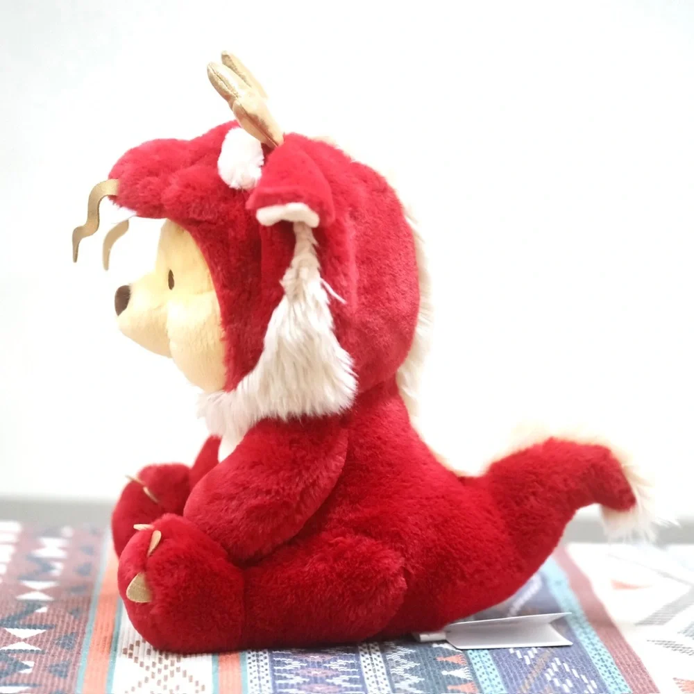 Disney Japan Authentic Pooh Plush Size M Red Year of the Dragon 2024 - NEW - Picture 5 of 8
